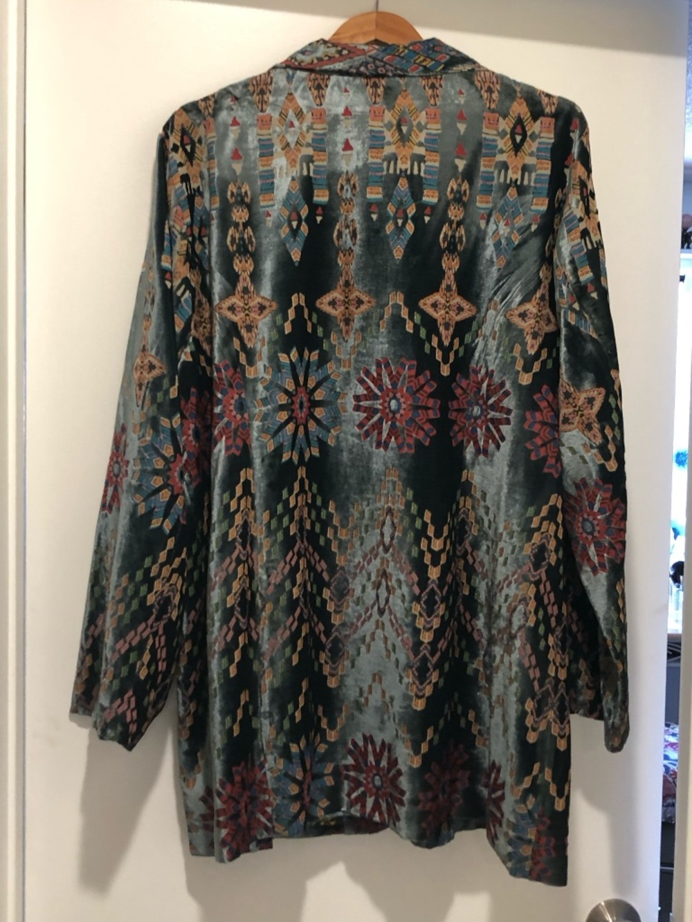 Authentic Johnny Was NWT Green Patterned Velvet Jacket size XXL (original $505) - Picture 4 of 6